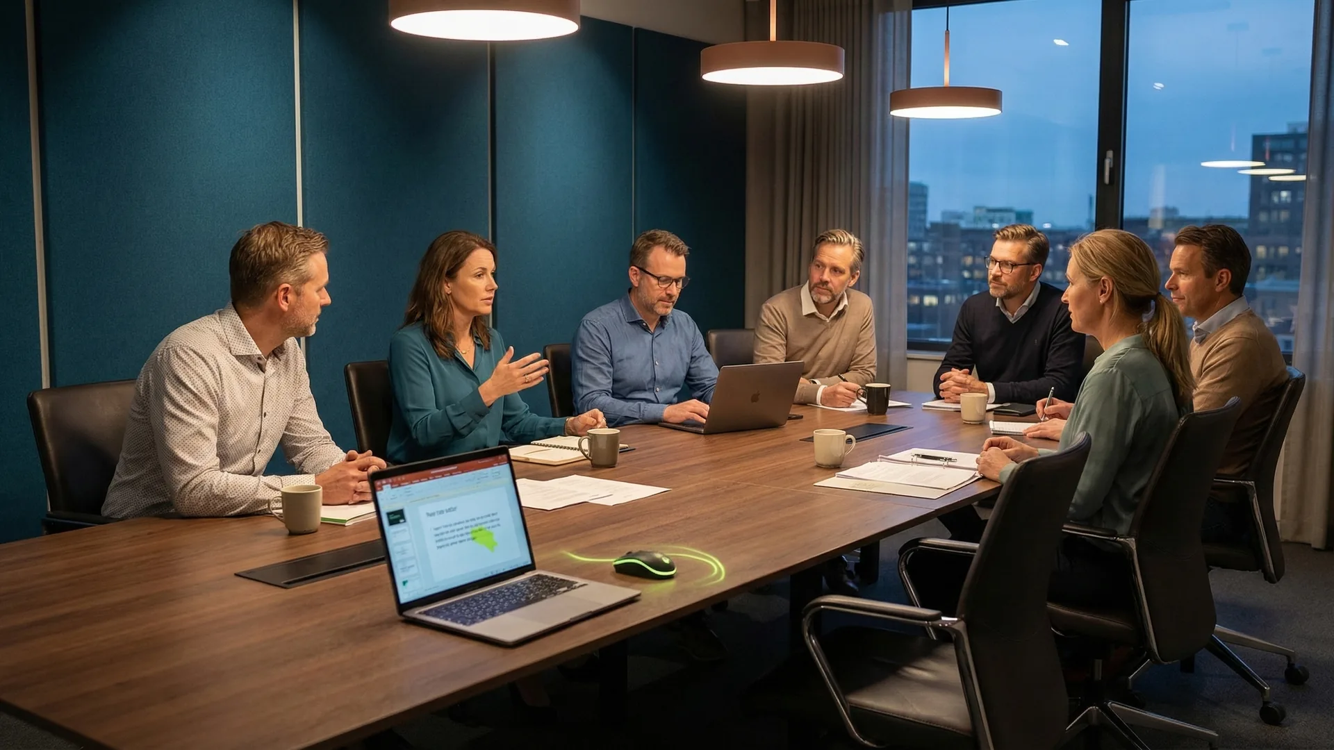 Team-Meeting mit Laptop – HR-Transformation